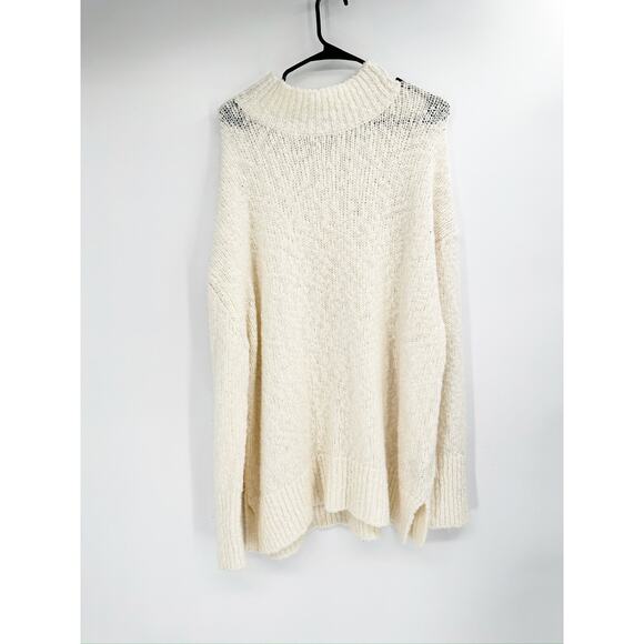 Vince Cream Nubby Wool Blend Long Sleeve Turtleneck Pullover Sweater XL New - Picture 3 of 7